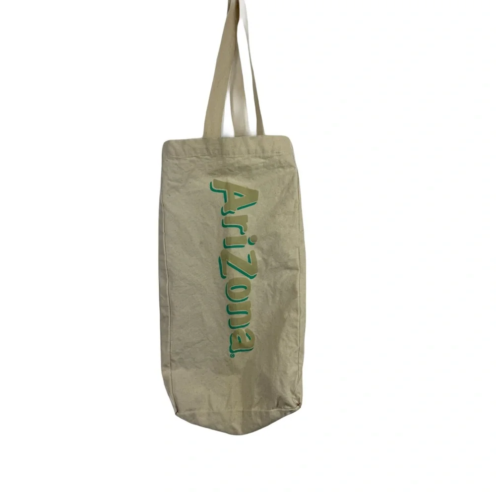 I LOVE Big Cans Arizona Canvas Tote Bag Reusable 2x Graphic Teal & Pink Hearts